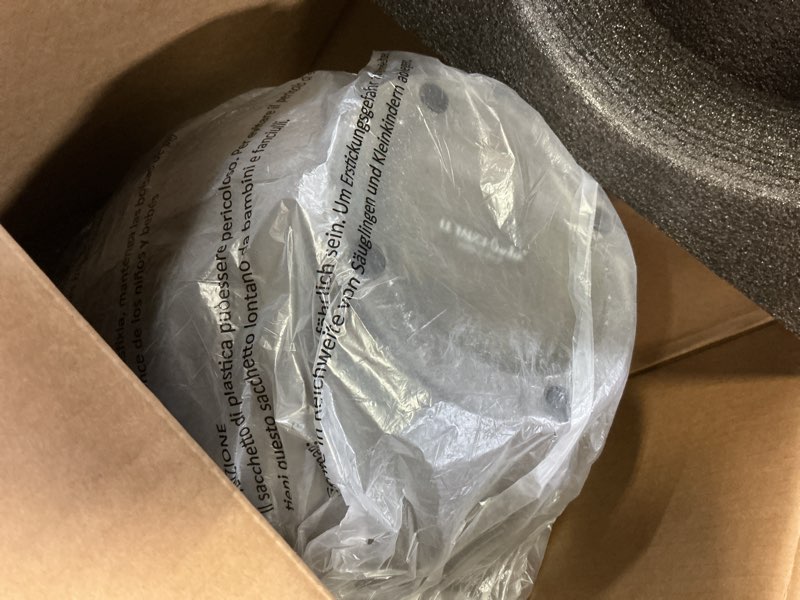 Condition photo showing Good Condition for black ceramic vase - large 12.5 inch round floor vase for centerpieces, farmhouse rustic minimalist home decor (sandstone black) sandstone black 12.5 inch