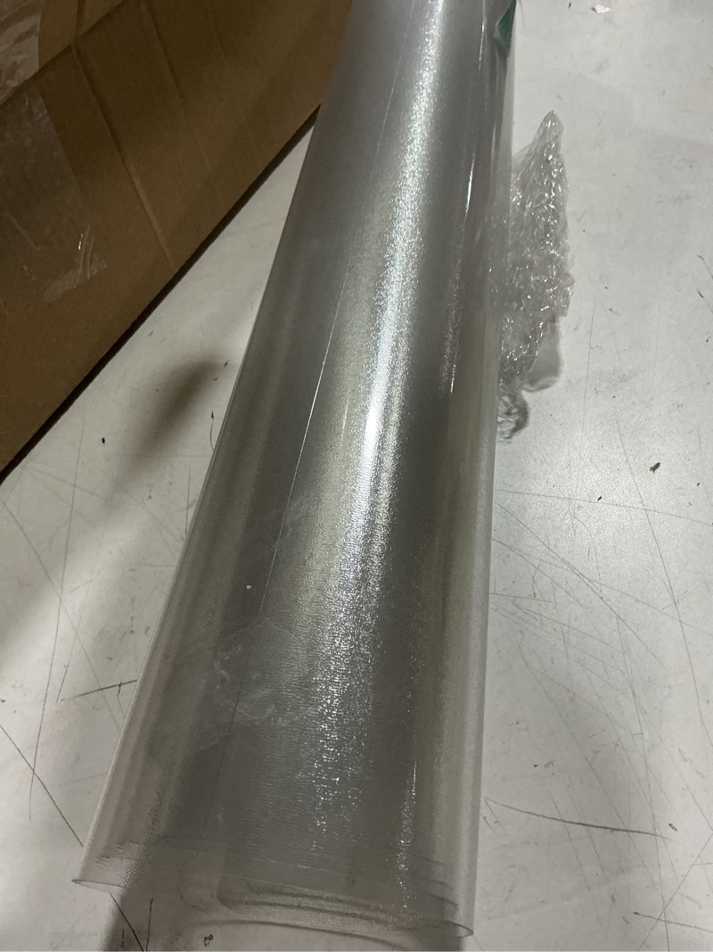 Condition photo showing As Is for lovepads frosted desk mat 23 x 47 inch, 1.5mm thick frosted table protector, waterproof plastic table cover protector, pvc desk protector mat, vinyl desk cover for desktop, coffee & dining table 23" x 47" (rectangular) new frosted 1.5mm