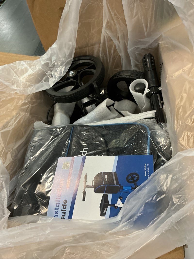 Condition photo showing New/Like New for Knee Scooter?Knee Scooter for Adults for Foot Surgery?Knee Walker for Foot Injuries Compact Crutch Alternative with Dual Braking System (Blue)