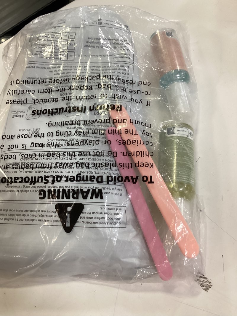 Condition photo showing Good Condition for kotamu hard wax beads, 2.5lb waxing beads for full body bikini brazilian facial leg sensitive skin hair removal, unscented wax beans target all hair types, ideal for women men at home & salon waxing white