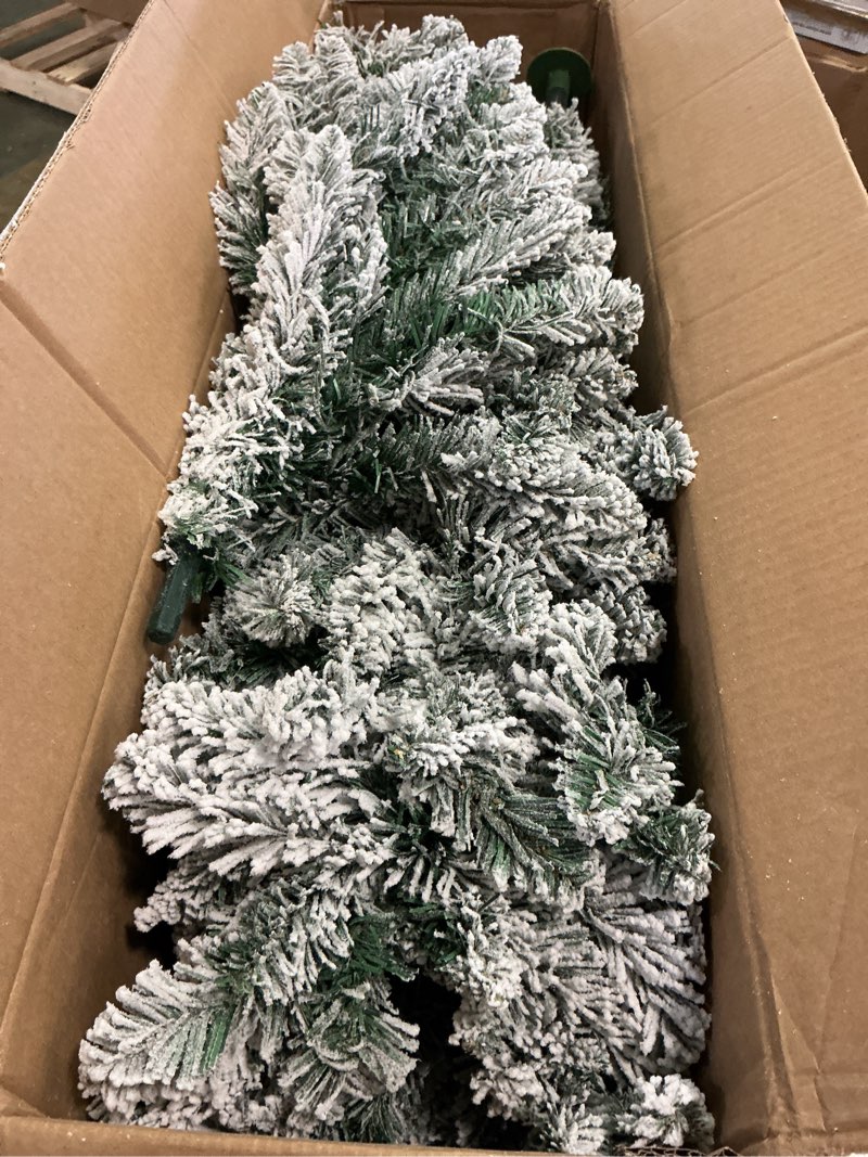 Condition photo showing Good Condition for 6ft Half Prelit Christmas Tree, Artificial Xmas Trees with 190 Warm White Lights & 453 Branch, Hinged Stall, Metal Stand for Indoor Home Holiday Decor