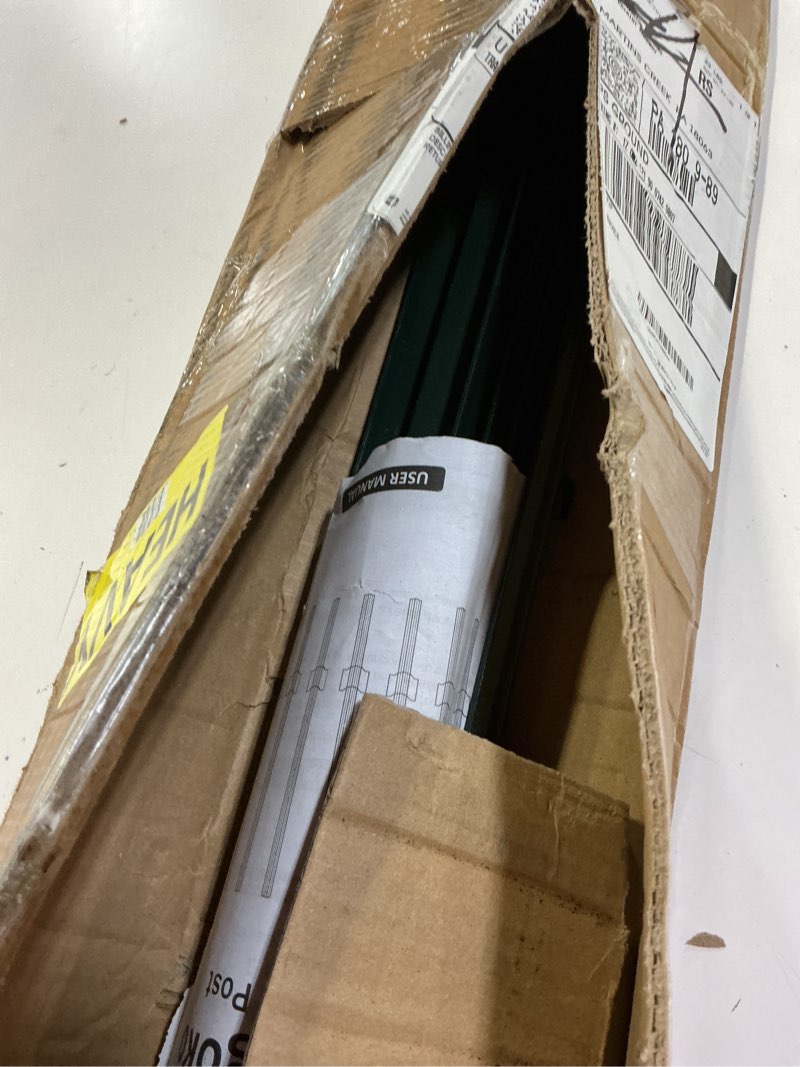Condition photo showing Good Condition for gtongoko 4.8 feet heavy duty metal fence posts, 10 pack u channel fence post with anchor plate, green steel t post for garden, yard, farm, wire fencing green 4.8ft-10pack