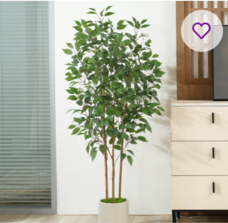 Adcock Faux Olive Tree in White Planter, Lifelike Fake Olive Plant for Indoor and Outdoor Decor INCOMPLETE  DAMAGED 
