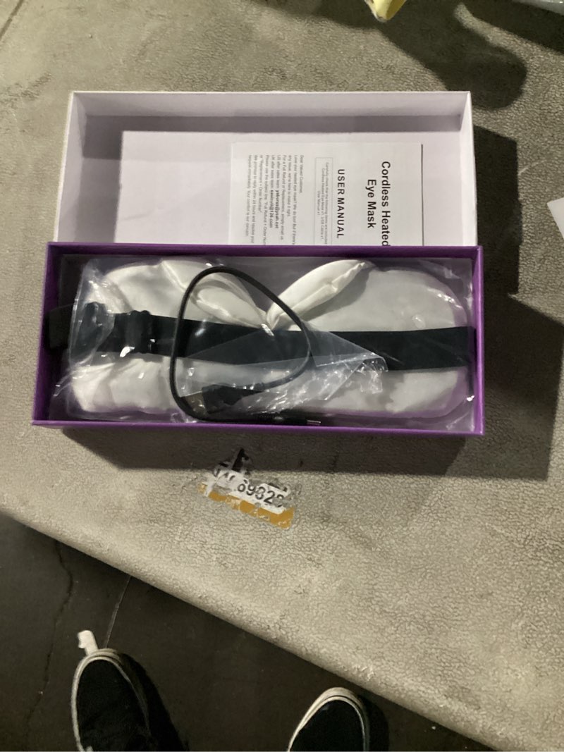 Condition photo showing Good Condition for Heated Eye Mask, Cordless Rechargeable Eye Compress, Eye Relief, Improved Sleep, Washable Eye Mask, 4 Heat Levels, 4-Level Timing - Gray