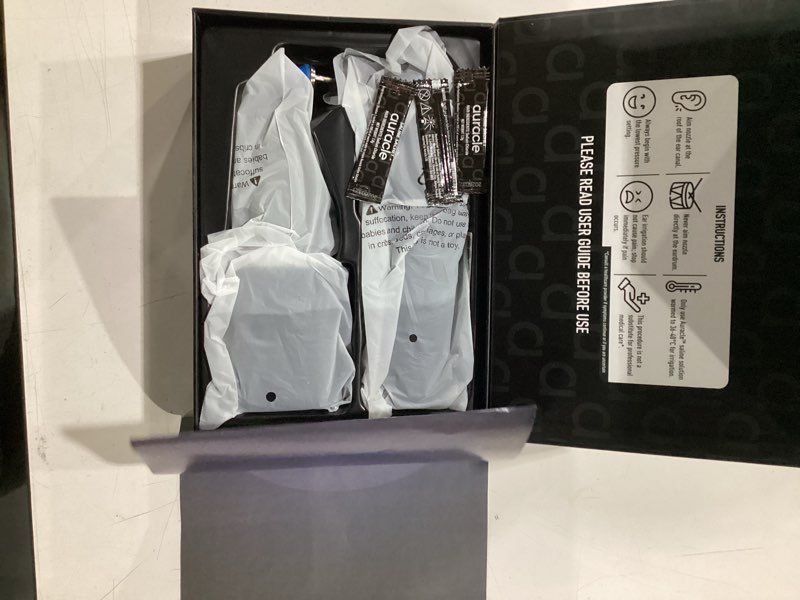Condition photo showing Good Condition for auracle ear wax removal - eddy ear cleaner, ear cleaning kit with 4 water pressure modes, safe and effective ear wax cleaner w/ 8 irrigation tips, electric ear irrigator, 55db quite, ip65 shower ready blue