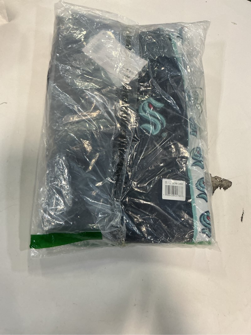 Condition photo showing New/Like New for FOCO Men's NHL Team Color Stripe Logo Track Suit Pants Seattle Kraken XX-Large Team Color