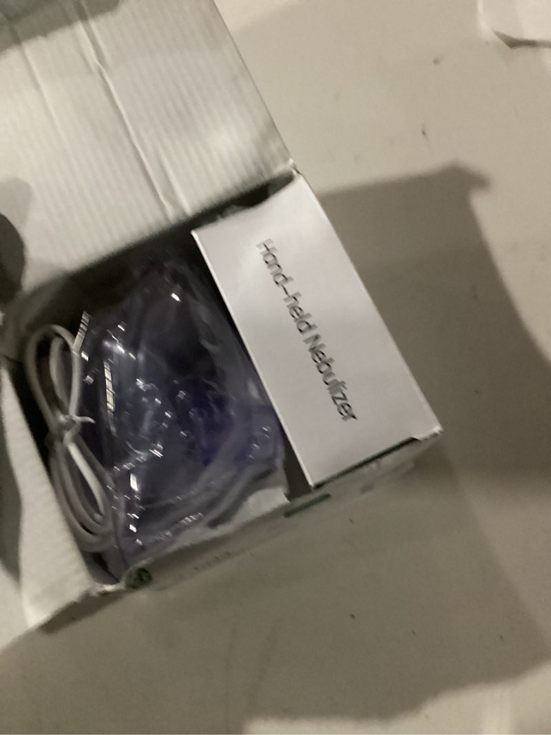 hand-held nebulizer for respiratory system, portable nebulizer with self-clean mode, rechargeable nebulizer for home office travel black