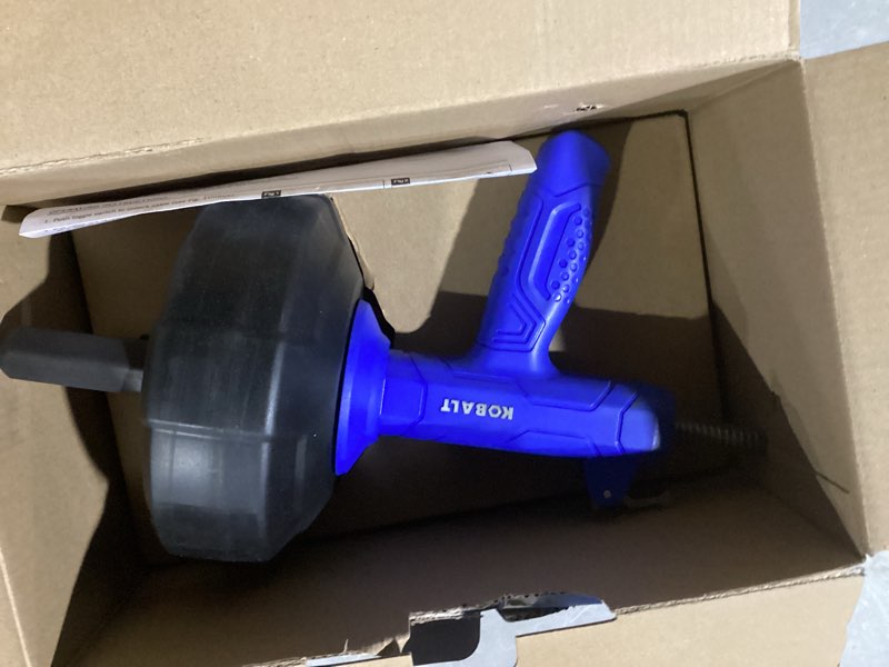 Condition photo showing As Is for kobalt 1/4-in x 25-ft high carbon wire hand auger for sink