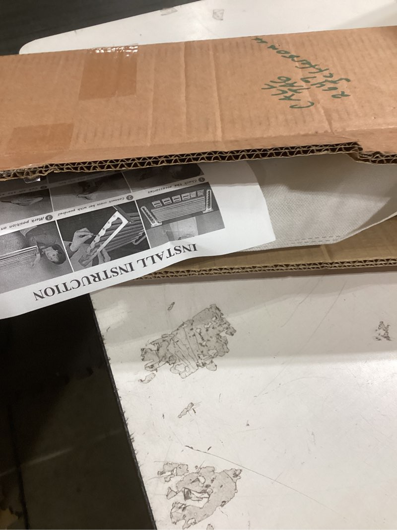 Condition photo showing Good Condition for Microwave Oven Rack, 23.58“x15.52“ Shelf for Microwave Wall Mount, Wall-Mounted Electric Oven Holder Shelf Kitchen Wall Pot Pan Rack Weight Bearing 80 lbs for Electric Oven Microwave Black 23.58"x15.52"