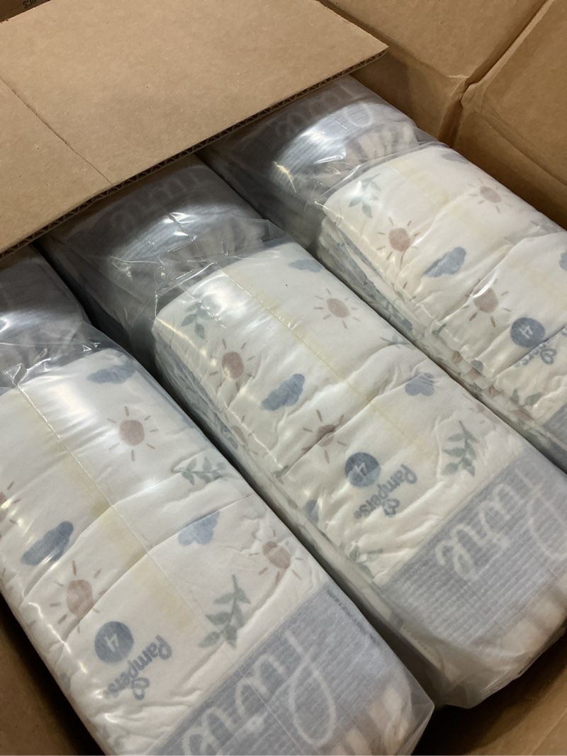 Condition photo showing New/Like New for pampers baby diapers - pure protection - size 4, 150 count, for up to 100% leakproof, premium plant-based skin protection