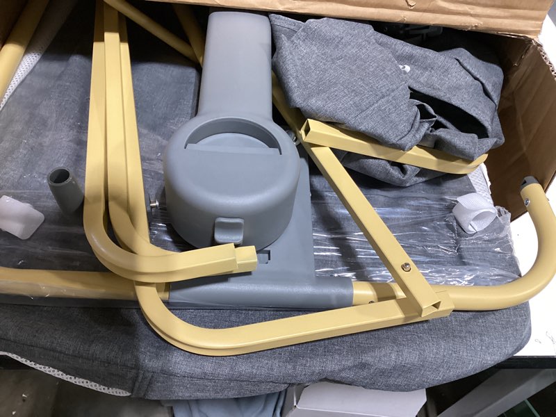 Condition photo showing Good Condition for 3 in 1 baby bassinet, bedside bassinet for baby, rocking bassinet with comfy mattress and wheels, 6 height adjustable easy folding portable bedside crib for newborn