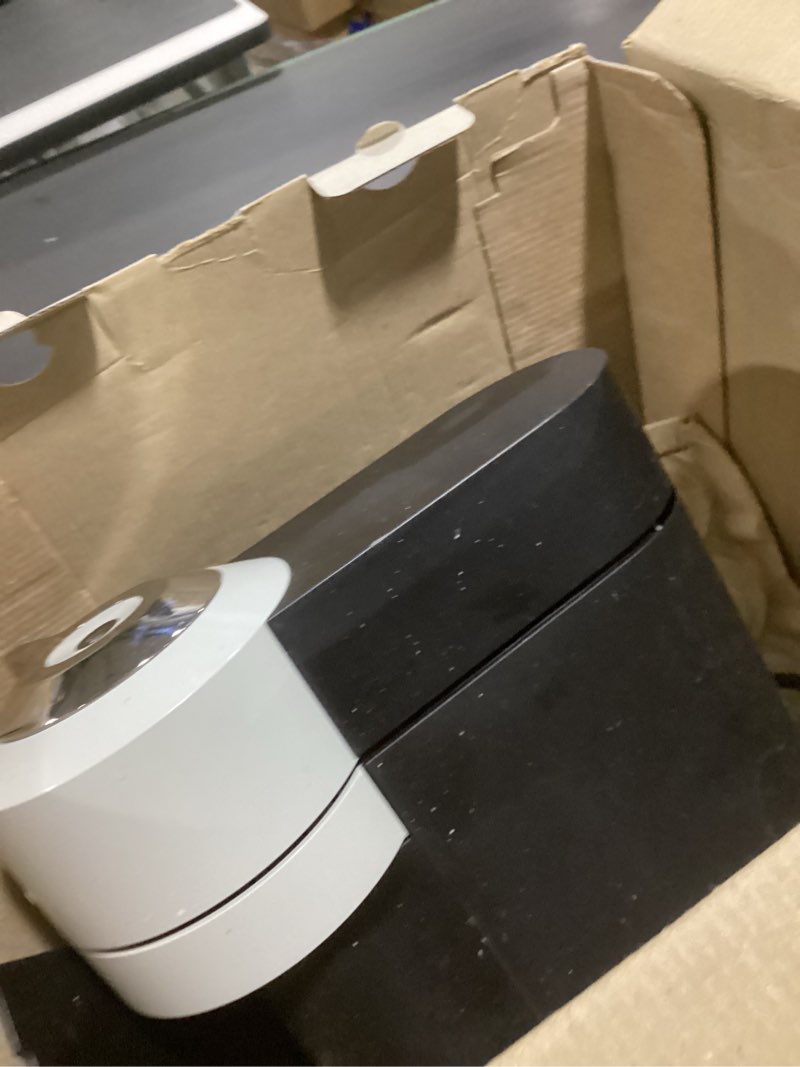 Condition photo showing As Is for nespresso vertuo next deluxe coffee and espresso machine by de'longhi, chrome machine only chrome