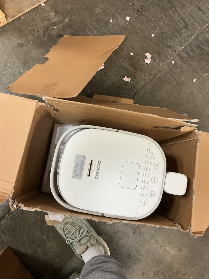 Condition photo showing As Is for CUCKOO CWP-A501TW 5-Liter Hot Water Dispenser & Warmer with 4 Operating Modes, Chlorine Evaporation, Child Lock Function (White/Gray)