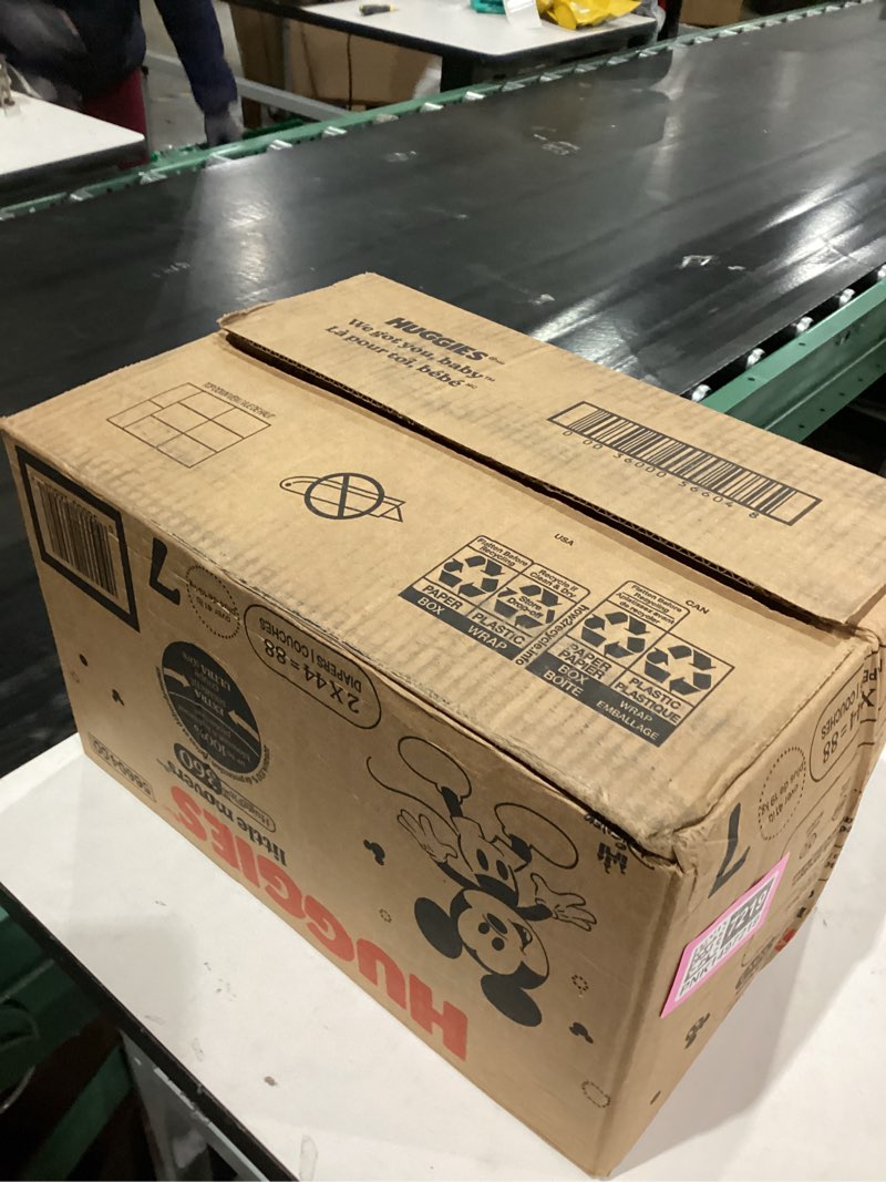 Condition photo showing New/Like New for Huggies Little Movers HuggFit 360 Pull On Diapers - Size 7 - 88ct