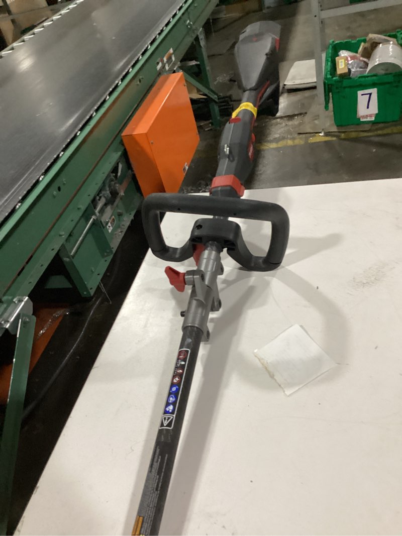 Condition photo showing As Is for toro flex-force 60-volt max 16-in telescopic shaft battery string trimmer