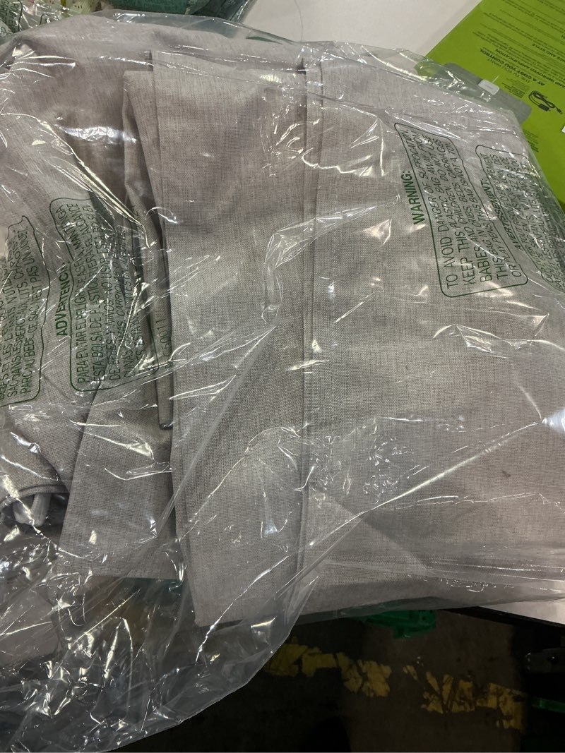 Condition photo showing Good Condition for Light Brown Linen Floor to Ceiling Curtains for Living Room/Bedroom, Cute Pleated 96 Inches Long Kitchen 2 Panels Set, Farmhouse Blackout Thermal Drapes for Summer Heat 8 FT Burlap (50"Wx96"L) Naturalmelange 50"W x 96"L (Pack of 2)