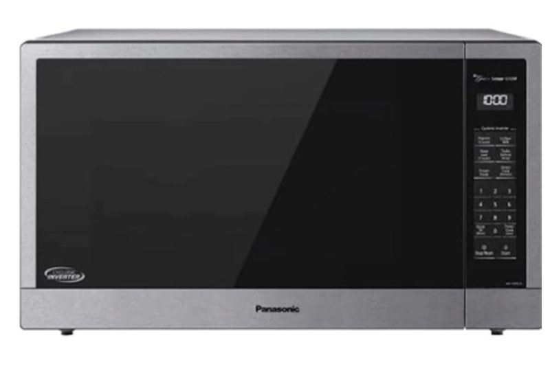 Panasonic NN-SN96JS Microondas inversor de ondas ciclónicas de 2.2 pies cúbicos de 1250 W con descongelación turbo y sensor Genius: potente y versátil para todas tus necesidades de cocina (renovado