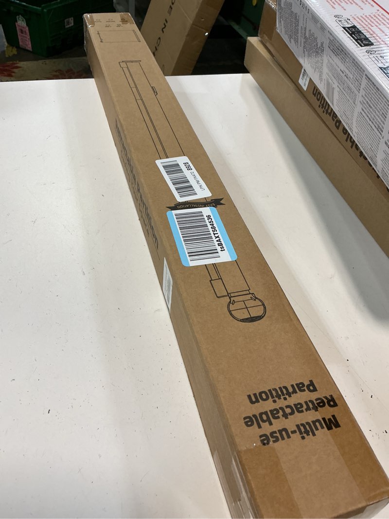 Condition photo showing New/Like New for retractable baby gates for doorways, mesh dog gate for stairs, pet gate indoor, extends to 55" wide 33" tall, safety toddlers gates for hallways, indoor & outdoor use, black black 33'' tall x 55'' wide
