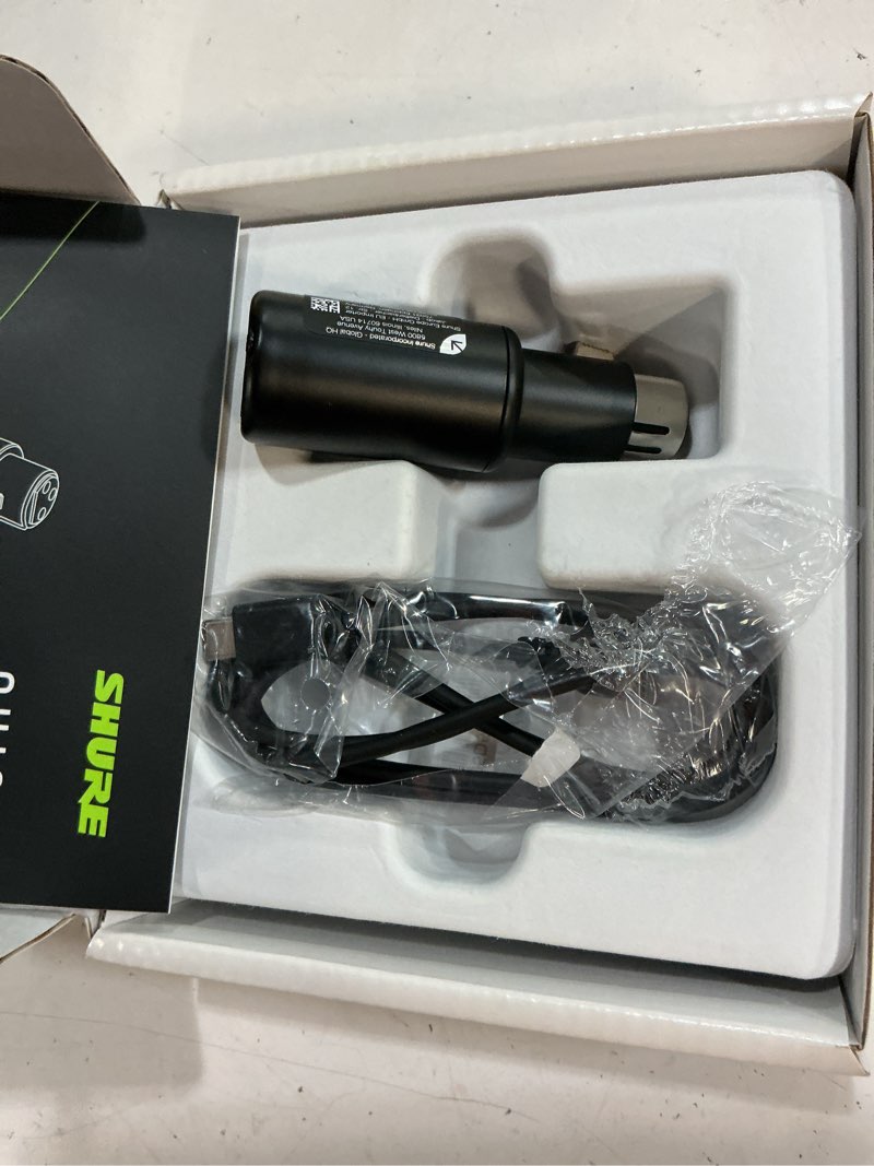 Condition photo showing New/Like New for shure mvx2u digital audio interface xlr to usb-c adapter with headphone output