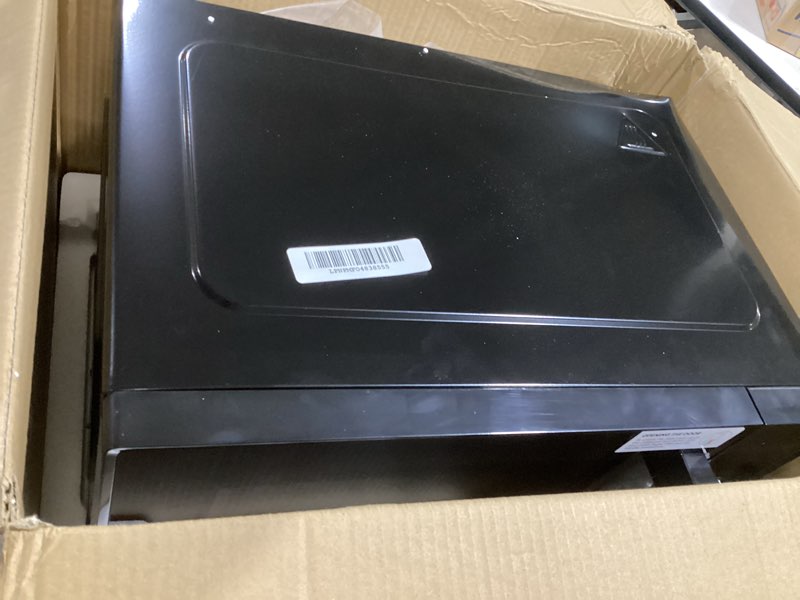 Condition photo showing Good Condition for Chefman Countertop Microwave Oven 1.1 Cu. Ft., 1000 Watts with 10 Power Levels, 6 Cooking Presets with One-Touch Express Cook, Eco Mode, Child Safety Lock, & Mute Button - Black