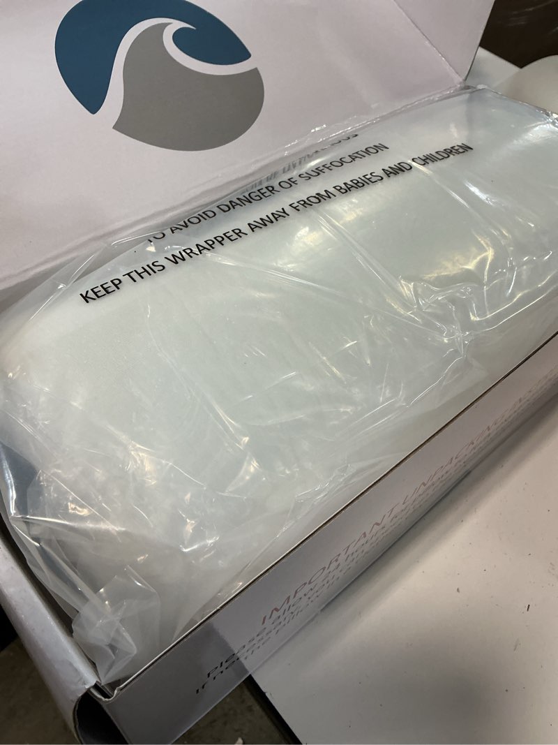 Condition photo showing New/Like New for bluewave bedding slim gel memory foam pillow for stomach, back and side sleepers - therapeutic design for spinal alignment, better breathing and enhanced sleeping (4-inches height, standard) 4"h slim (standard)