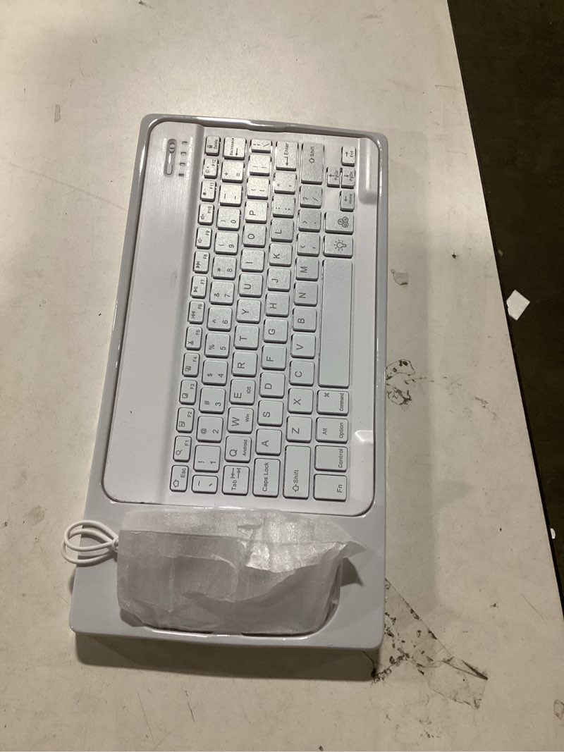 Condition photo showing Good Condition for Bluetooth Keyboard & Mouse Combo for iPad - Rechargeable RGB Wireless Set with 7-Color Backlit, Compatible with iPad 10th/9th/8th Gen, iPad Pro/Air/Mini (White).