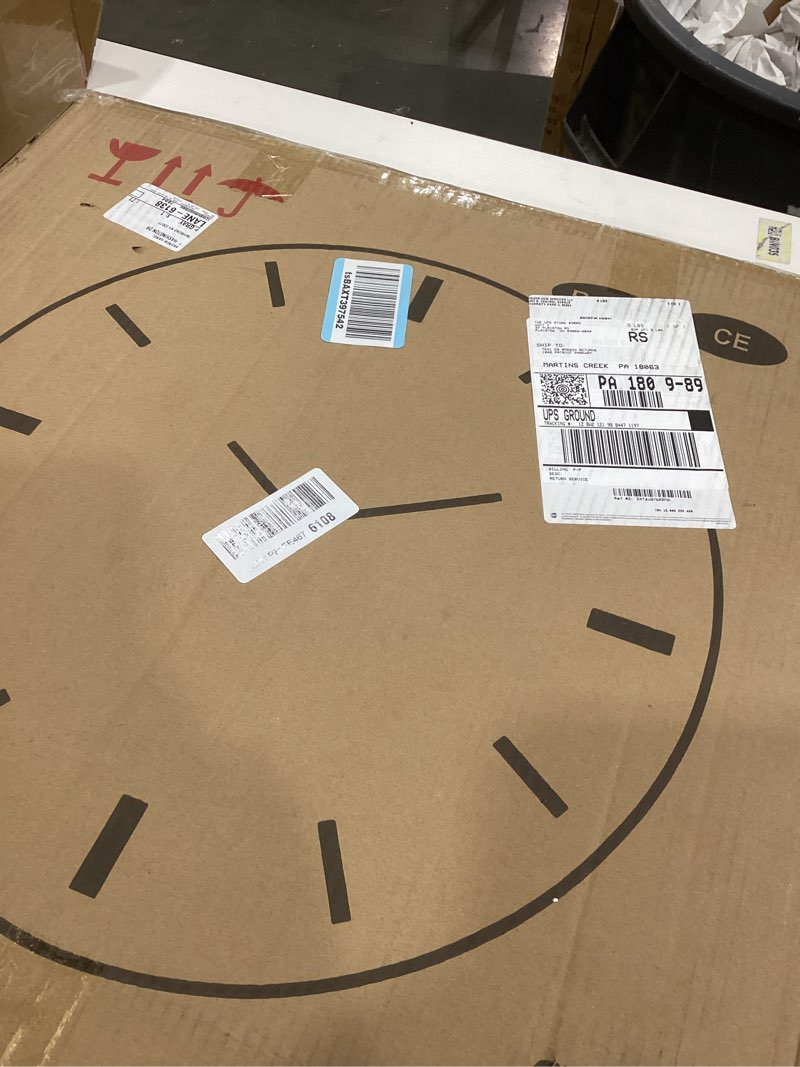 Condition photo showing Good Condition for rustic large wall clock silent battery operated for farmhouse livingroom,24 inch vintage wall clock non-ticking for kitchen bedroom home school retro roman numerals