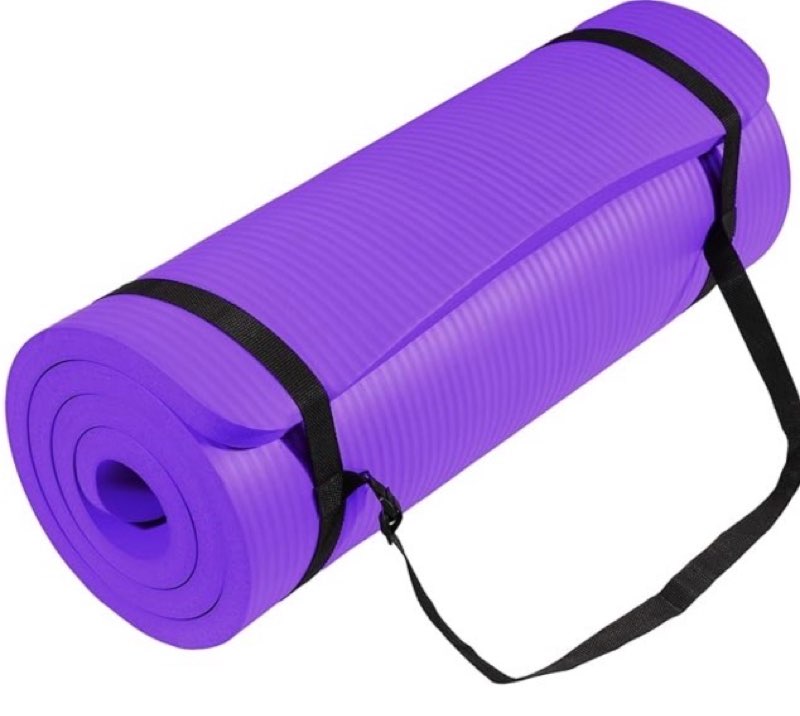 ?Updated?Yoga Mat, Extra Thick High-Density Cushioned Non-Slip Anti-Tear Exercise Mat for Gym & Workout with Carry Strap - Multi-Purpose Fitness Mat for Men & Women - 71"L x24"W Graphite 1/2-Inch