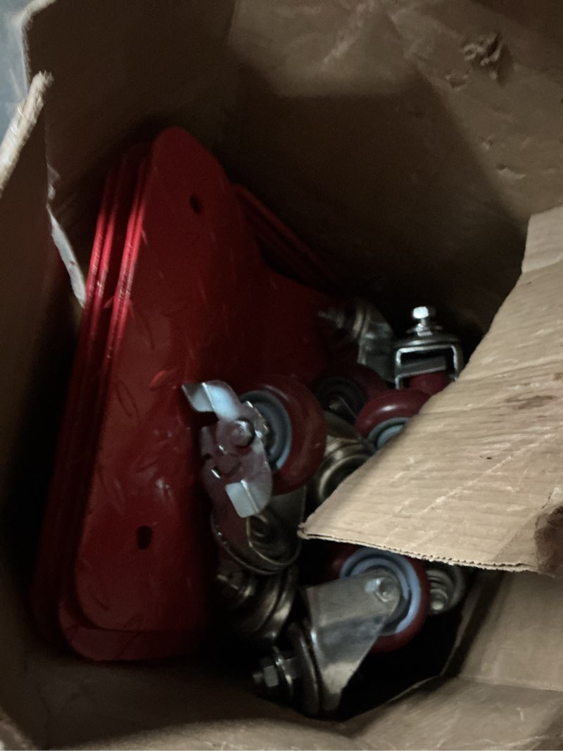 Condition photo showing Good Condition for GARVEE Car Dolly Set of 4 with 6000 lbs Capacity, Carbon Steel Heavy Duty Car Mover Wheel Dollies with Antiskid Plate & 360 Degree Rotatable Wheel, 16"*13", Red