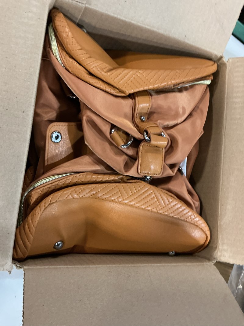 Condition photo showing Good Condition for itiezy weekender overnight bag for women - large travel duffel bag with shoe compartment, gym duffel bag hospital bag carry on tote bags for airplanes with crossbody bag toiletry bag 3pcs set large 7-brown