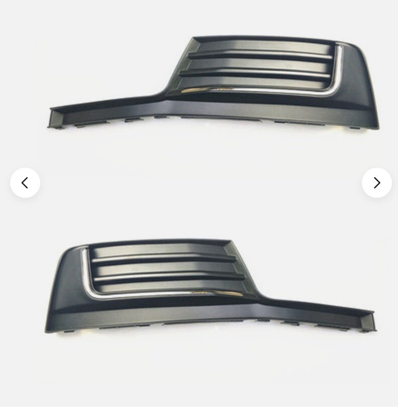(Similar to stock photo) 2xFor Audi A3 2016-2019 Car Front Bumper Left Right Fog Grille Cover Silver Trim 