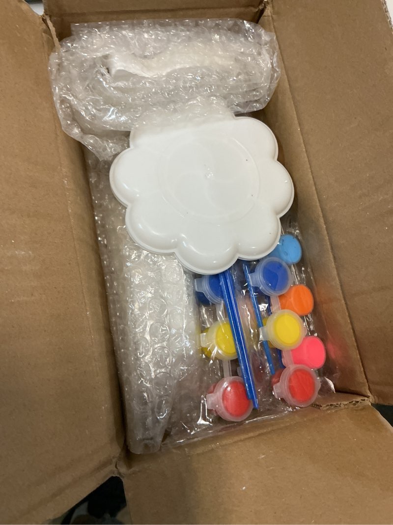 Condition photo showing Good Condition for 6 pack stepping stone ceramic kit for kids paint your own plaster stones arts and crafts handprint garden and spring diy craft pottery outdoor painting gifts for kids ages 4-12
