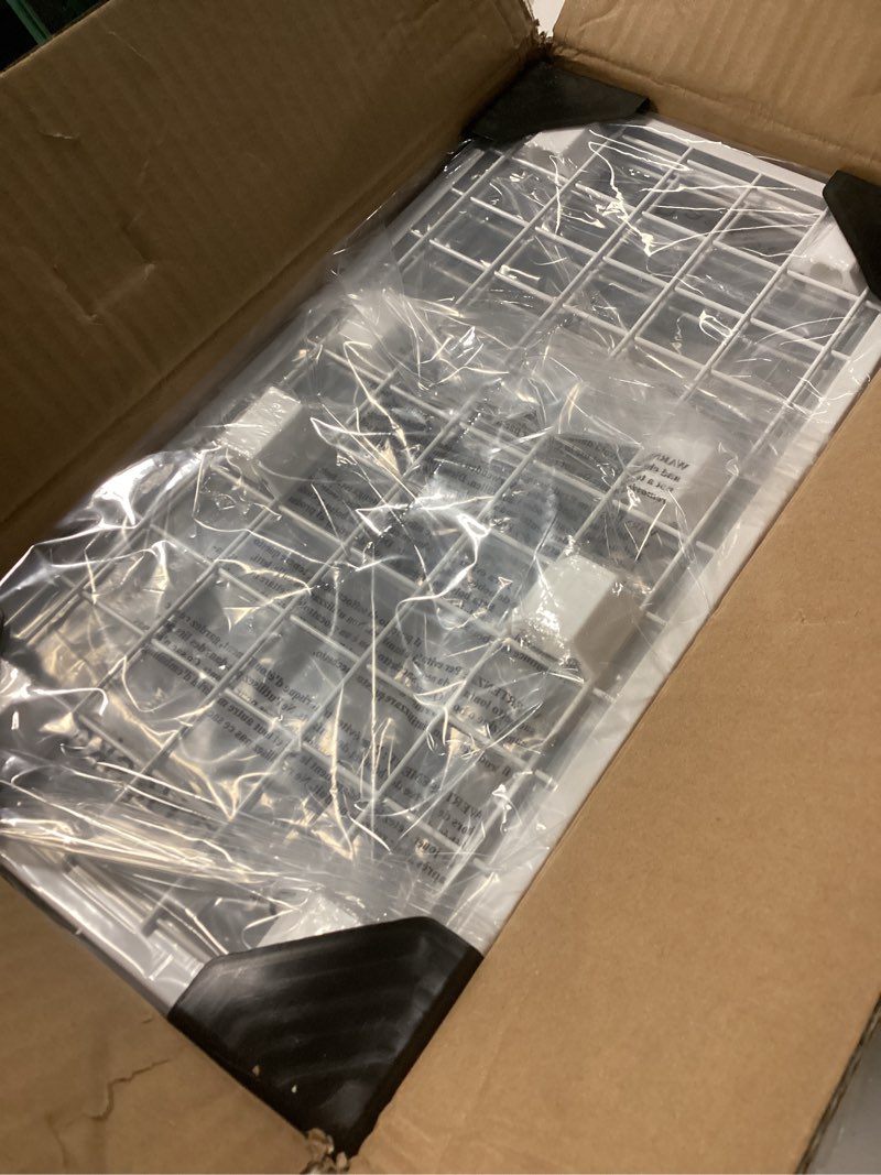 Condition photo showing New/Like New for Under Sink Organizer, 2 Tier Under Sink Organizers and Storage, Adjustable Height, Slide out Metal Cabinet Organizers, Pull out Cabinet Storage Drawer Shelf for Kitchen Bathroom White 2Pack