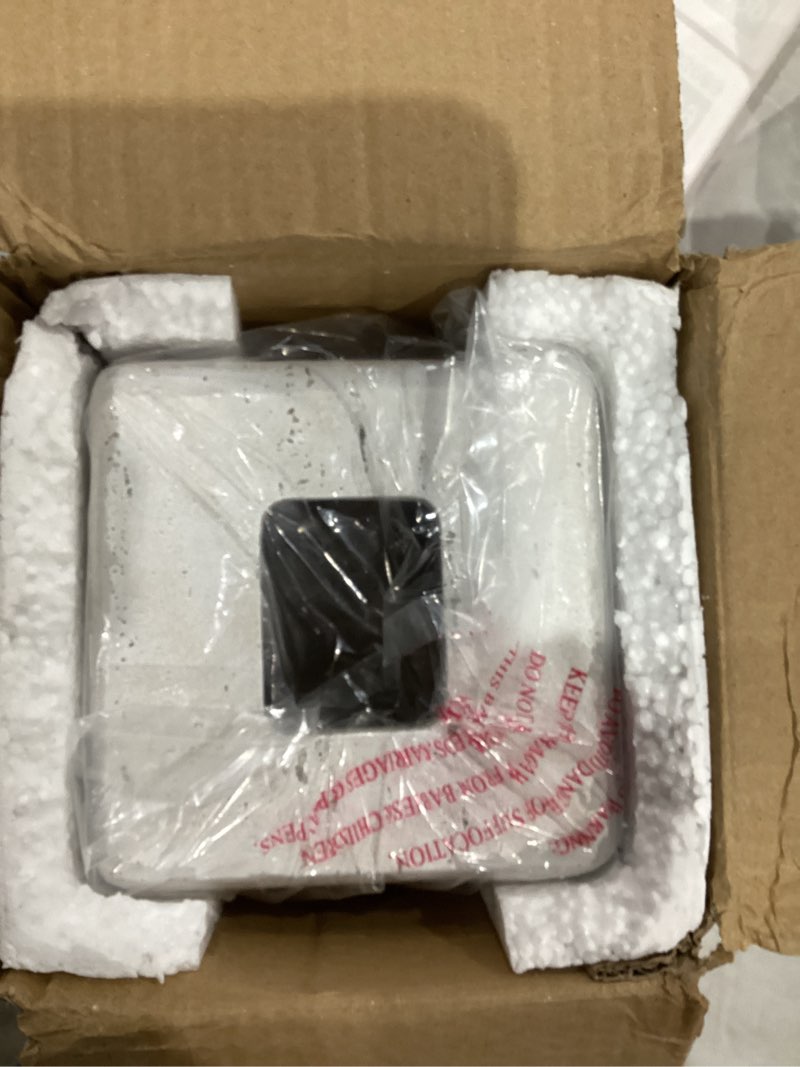 Condition photo showing New/Like New for Decorative Square Tissue Box Cover – White Resin Tissue Holder for Bathroom, Bedroom, Countertop, Modern Stone-Look Tissue Box
