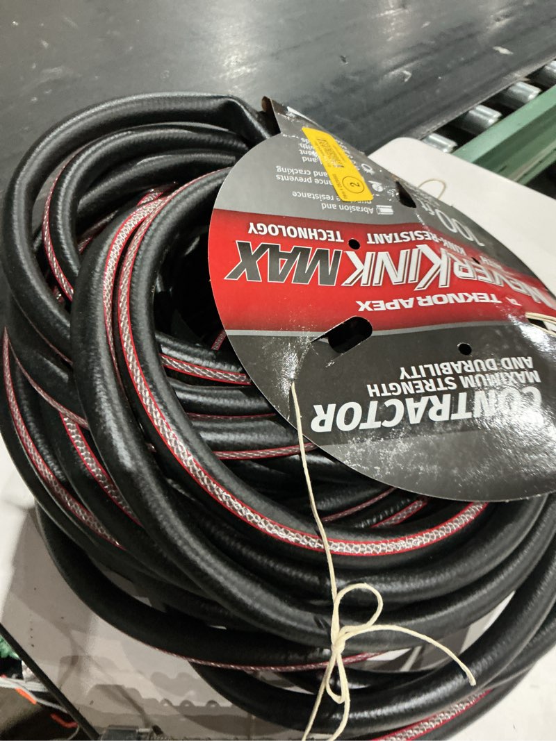 Condition photo showing As Is for teknor apex neverkink 5/8-in x 100-ft premium-duty kink free vinyl black coiled hose