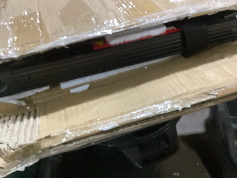 Condition photo showing As Is for Telescoping Ladder,20.3FT Aluminum Portable Extension Ladder w/Hooks, Stabilizers& Wheels, Heavy Duty 330lbs Max Capacity, Collapsible Telescopic Ladder for Rv, Roof, Attic, Outdoor -Black