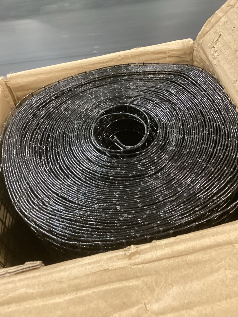 Condition photo showing Good Condition for black hardware cloth 1/2 inch 48'' x 50' 19 gauge pvc coated wire mesh roll welded wire fence roll poultry netting snake fence rabbit cages rodent wire chicken wire fencing wire gopher wire cloth