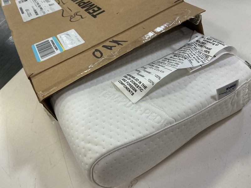 Condition photo showing As Is for Tempur-Pedic TEMPUR-Ergo Neck Pillow, Medium Profile, White Medium Profile 1