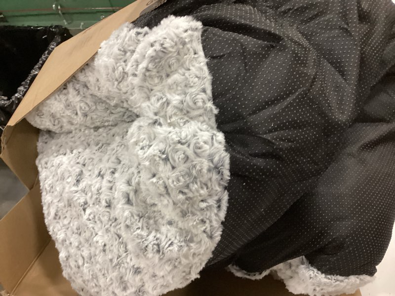 Condition photo showing As Is for KSIIA Washable Dog Bed Deluxe Plush Dog Crate Beds Comfy Kennel Pad Anti-Slip Pet Sleeping Mat for Large, Jumbo, Medium, Small Dogs Breeds, 53" x 36", Gray Grey 53.0"L x 36.0"W x 4.0"Th