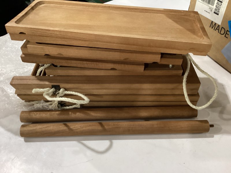 Condition photo showing New/Like New for 3 Tier Wooden Cupcake Stand - Wood Cake Dessert Table Display Set with Swing, Rustic Party Food Cookie Snack Display with Serving Tiered Tray Ladder Stands for Birthday Wedding Baby Shower