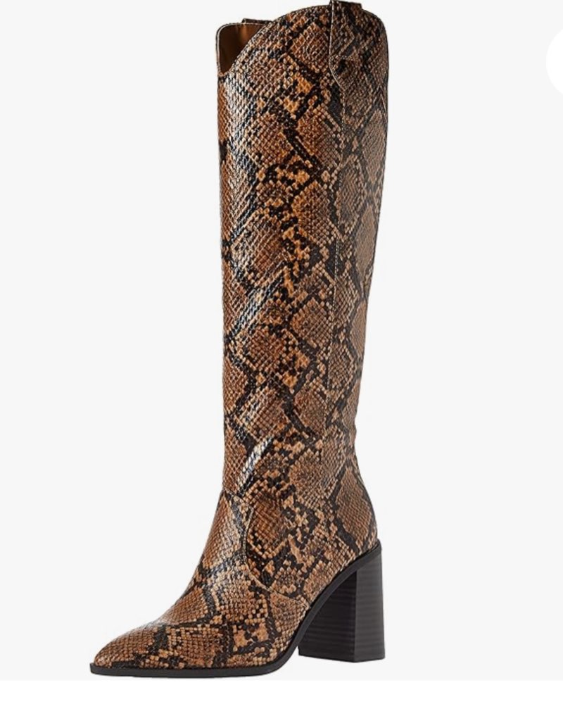 the drop women's cassandra knee-high western boot overknee size 13
