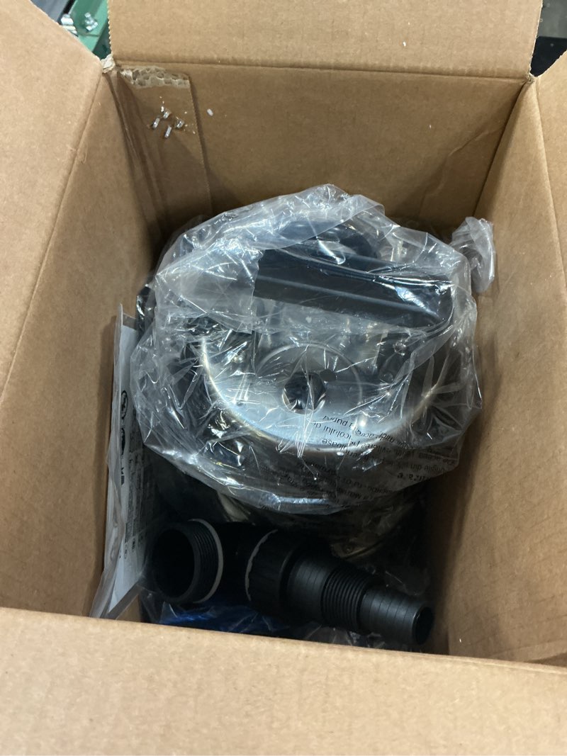 Condition photo showing Good Condition for sump pump submersible 1hp dirty/clean water transfer pump 4500gph portable electric water pump for pool draining hot tub flooded basement ponds garden yard with adapters