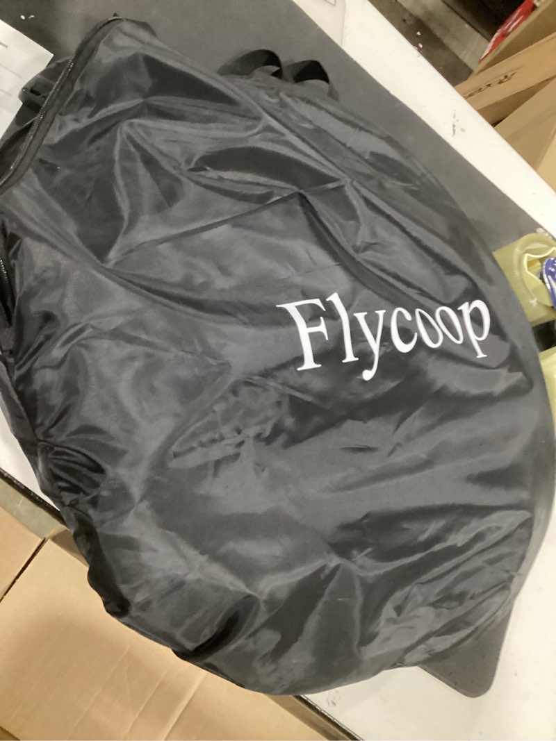 Condition photo showing Good Condition for sports tent: flycoop portable weather pop up pod 1 person to provide shelter from wind rain and cold weather shelter for outdoor activities, sports events, camping and hiking black 38.2*38.2*63 inch