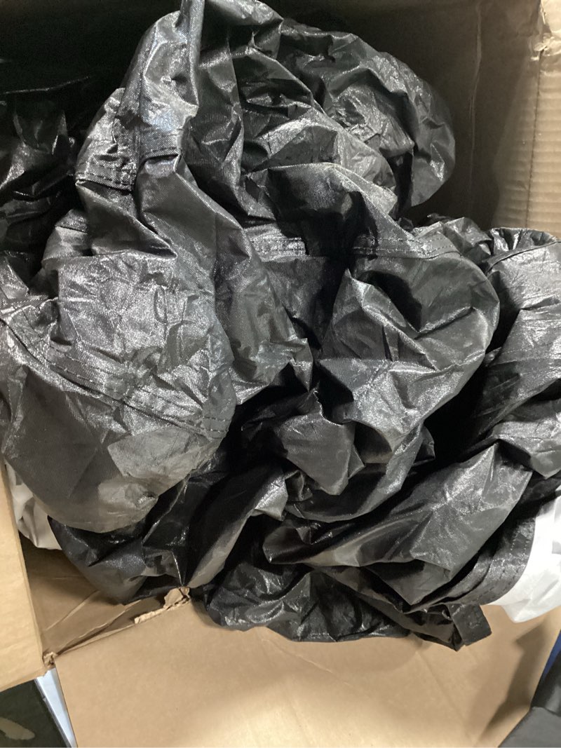 Condition photo showing As Is for ezyshade 10-layer waterproof sports car cover. see vehicle size-chart for accurate fit. all weather full outdoor covers. corvette mustang trans am. sun snow rain. black, size c4 (see sizechart) black c4 - see vehicle size chart