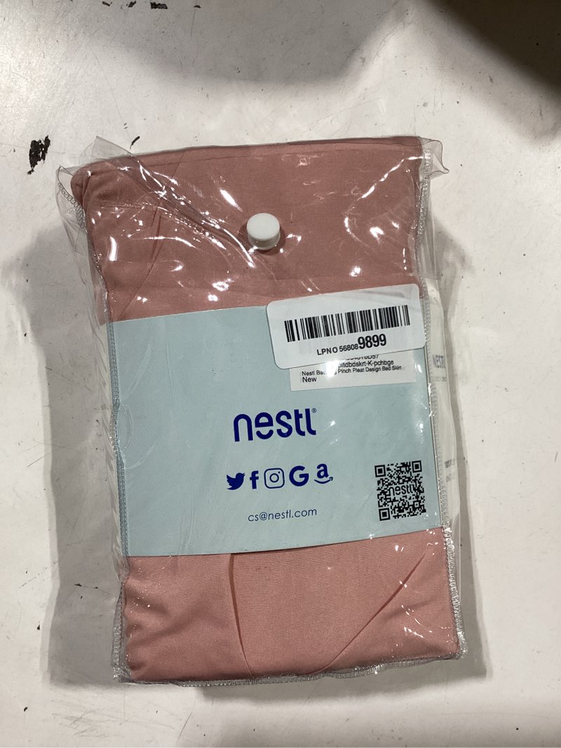 Condition photo showing New/Like New for nestl beige cream bed skirt king size, pinch pleat king bed skirt, 14" inch drop king bedskirt, hotel quality beige cream bed skirts, microfiber bedskirt for king bed, beige cream king size bed skirt king beige cream