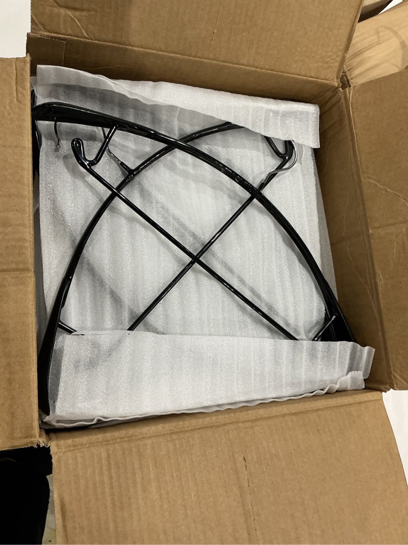 Condition photo showing Good Condition for nature smile non slip pvc coating sweater hangers,dress suit coat hangers,wide shoulder bump free golf t shirts clothes hangers (black color 20 pack) black wide shoulders pack 20
