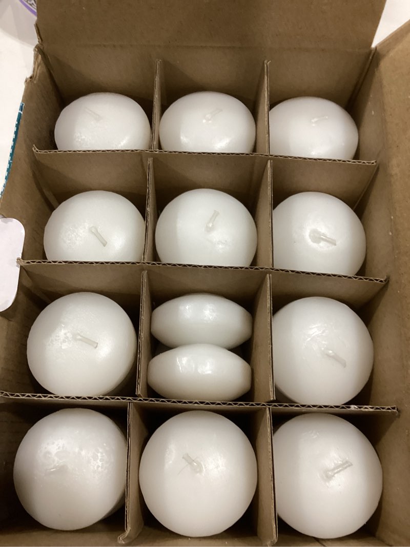 Condition photo showing Good Condition for Set of 48 Unscented Floating Candles for Centerpieces, 2 Inch Small Floating Candles for Holiday, Weddings, Parties, Special Occasions and Christmas Home Decorations 2 inch 48pcs