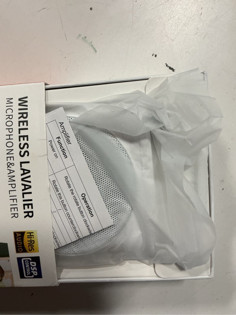 Condition photo showing New/Like New for Voice Amplifier Wireless Microphone with Magnetic Lavalier, Portable Voice Amplifier for Teachers with 2 Mic, Rechargeable Bluetooth Speaker System for Classroom, Yoga, Meetings, Speeches (White)