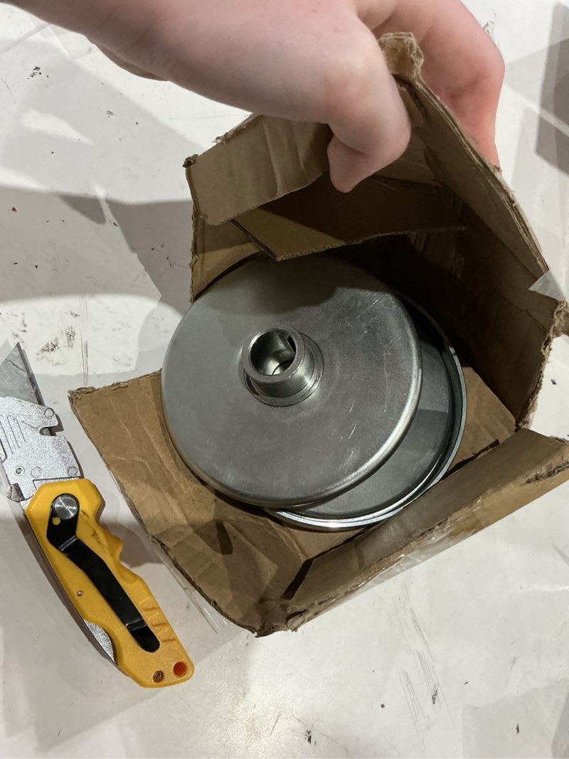 Condition photo showing As Is for driver pulley replacement for 30 series 6.5hp go kart mini bike torque converter clutch, compatible with manco comet 219552a 212cc 3/4" bore max torque 3/4" without belt