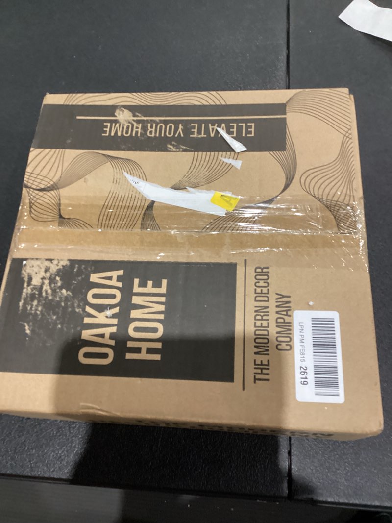 Condition photo showing New/Like New for OAKOA Round Decorative Tray for Coffee Table Decor - Concrete Round Tray Home Decor - Bandejas Decorativas - Circle Coffee Table Centerpiece Gray